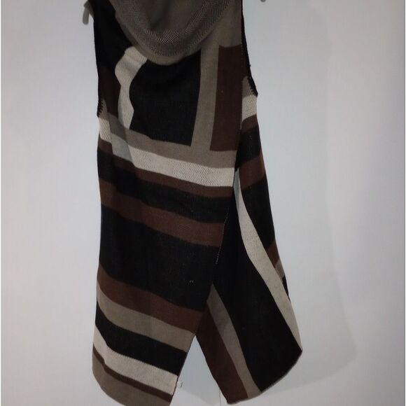 🆕🥼Cowlneck Reversible Multicolored Buttoned Shawl Wrap - Picture 4 of 9